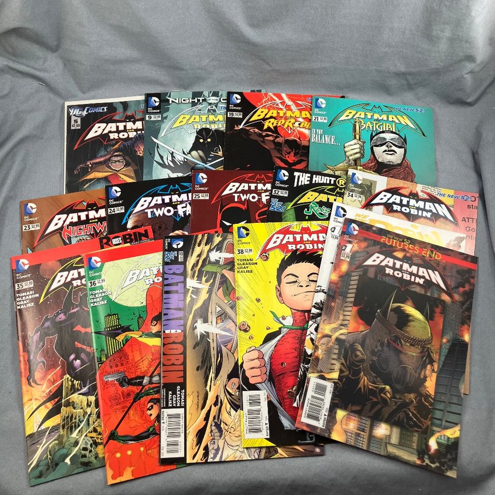 Batman & Robin DC Comic Books Lot 2012 Series 15 Issues + Lenticular